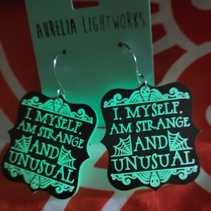 GLOW IN THE DARK Beetlejuice - Lydia earrings 💚🤍🖤